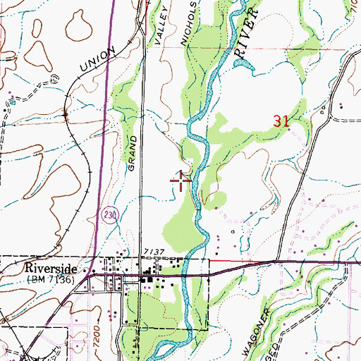 Topographic Map of Badger Creek, WY