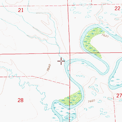 Topographic Map of Badger Creek, WY