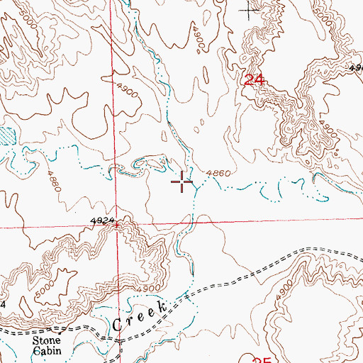 Topographic Map of Badger Creek, WY