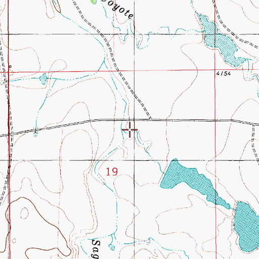 Topographic Map of Badland Draw, WY