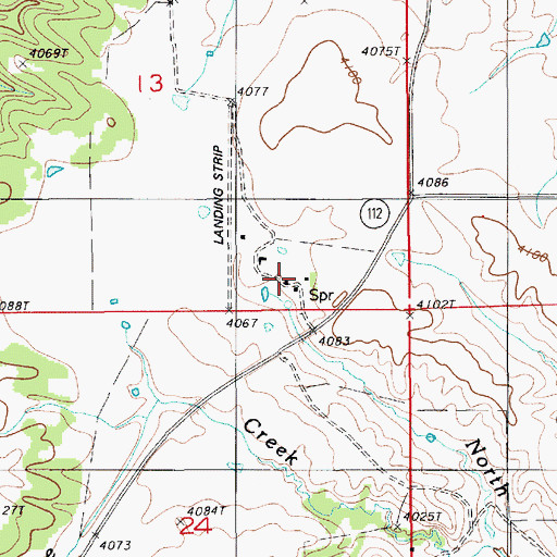 Topographic Map of Ballou Ranch, WY