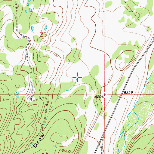Topographic Map of Balsam Draw, WY