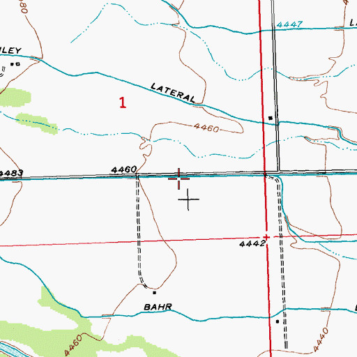 Topographic Map of Bank Lateral, WY