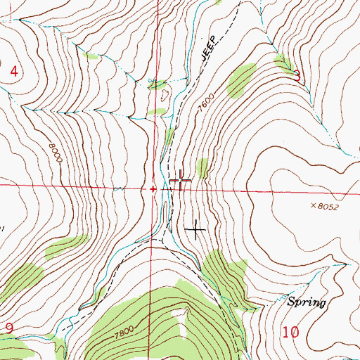 Topographic Map of Bar C Creek, WY