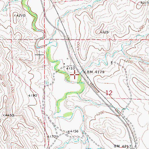 Topographic Map of Barker Draw, WY