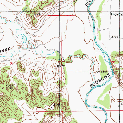 Topographic Map of Barlow Canyon, WY