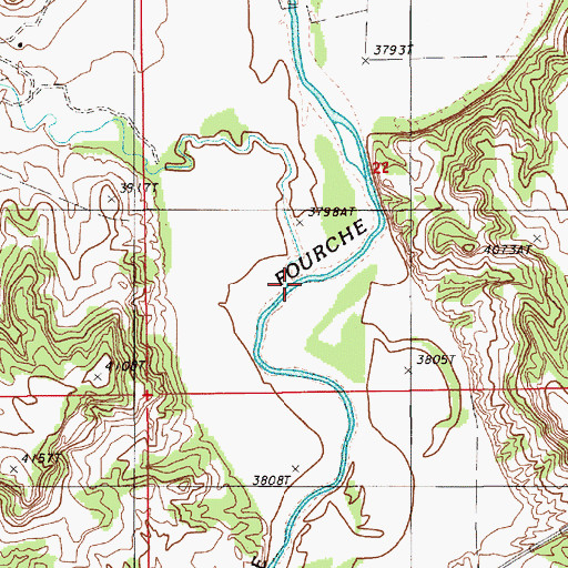 Topographic Map of Barlow Creek, WY