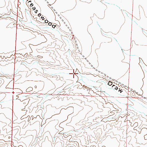 Topographic Map of Barlow Springs Draw, WY