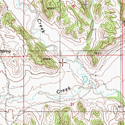 Topographic Map of Barnard Canyon, WY