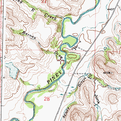 Topographic Map of Barnes Draw, WY