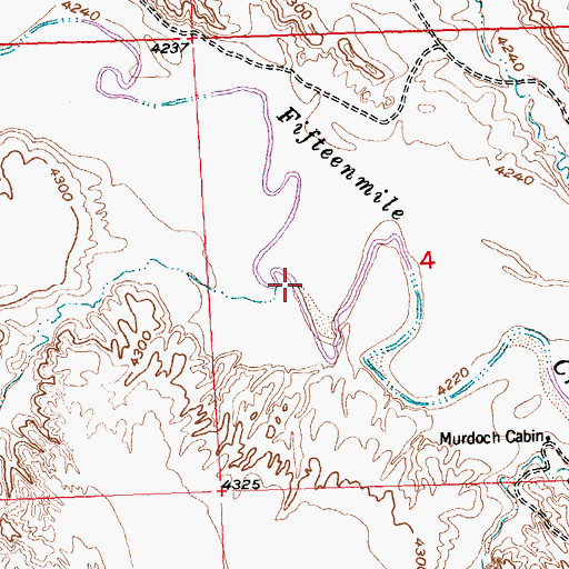 Topographic Map of Basin Draw, WY