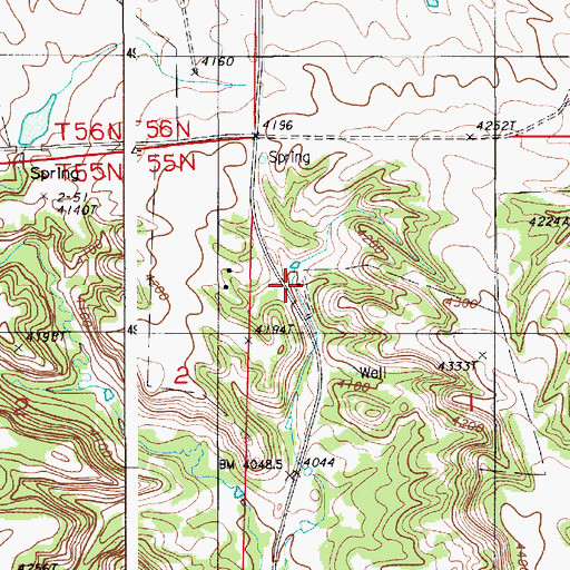 Topographic Map of Bay Ranch, WY