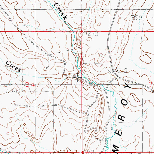 Topographic Map of Beachler Creek, WY