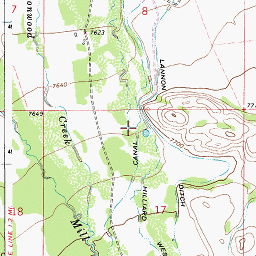 Topographic Map of Bear Canal, WY