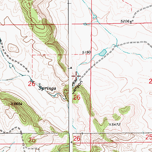 Topographic Map of Bear Canyon, WY
