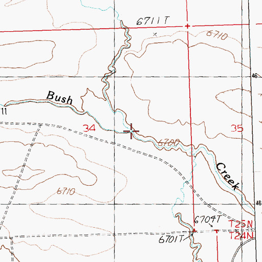 Topographic Map of Bear Creek, WY