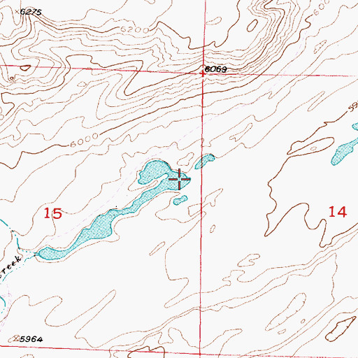 Topographic Map of Bear Creek, WY