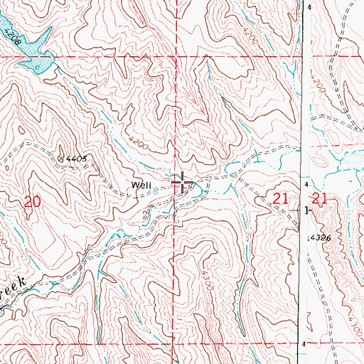 Topographic Map of Bear Draw, WY