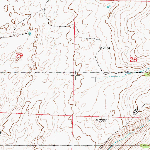 Topographic Map of Bear Gulch, WY