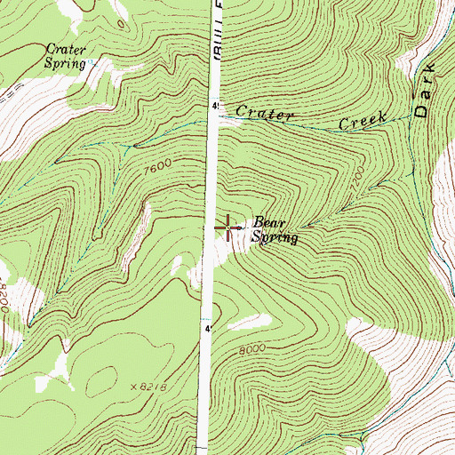 Topographic Map of Bear Spring, WY