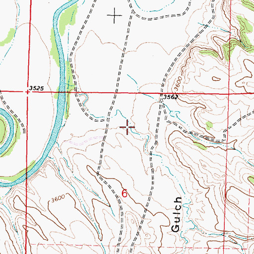 Topographic Map of Beatty Gulch, WY