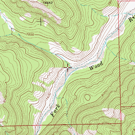 Topographic Map of Beaver Creek, WY