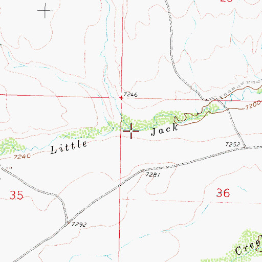 Topographic Map of Beaver Creek, WY