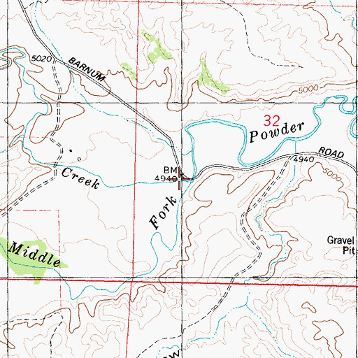 Topographic Map of Beaver Creek, WY