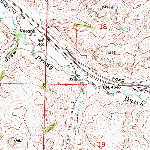 Topographic Map of Beaver Creek, WY