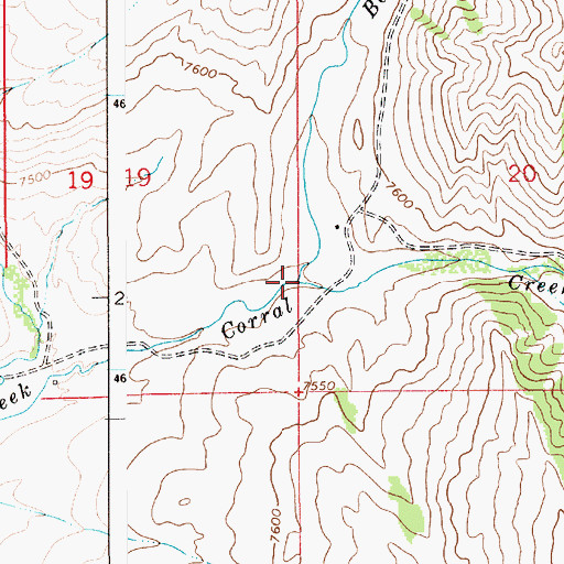 Topographic Map of Beaver Dam Creek, WY