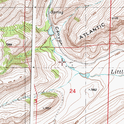 Topographic Map of Beckman Spring, WY