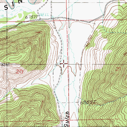 Topographic Map of Beem Gulch, WY