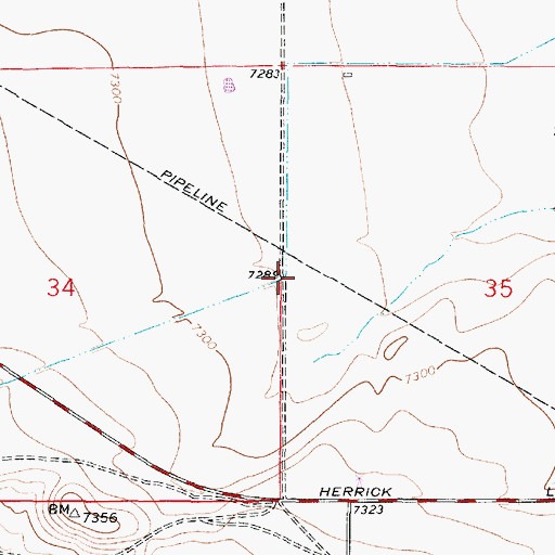 Topographic Map of Bellamy Ditch, WY