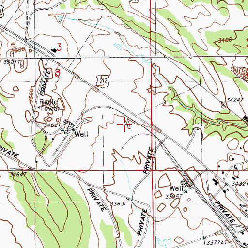 Topographic Map of Colony, WY