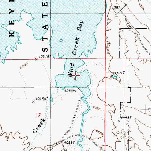 Topographic Map of Berger Creek, WY