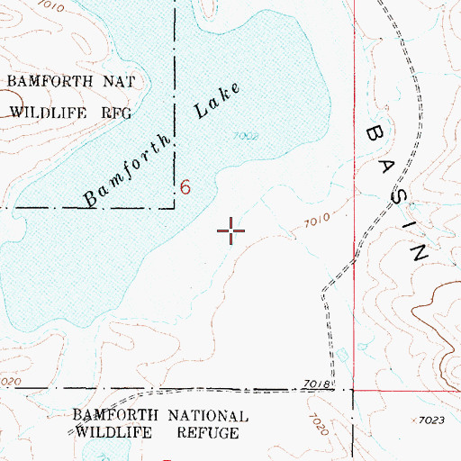 Topographic Map of Big Basin, WY