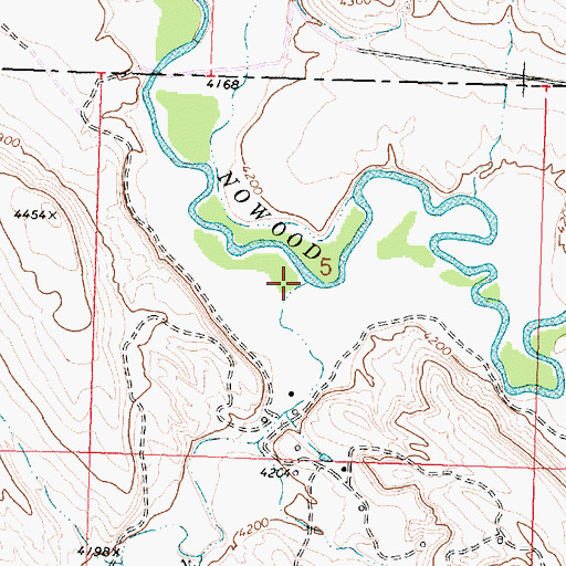 Topographic Map of Big Cottonwood Creek, WY