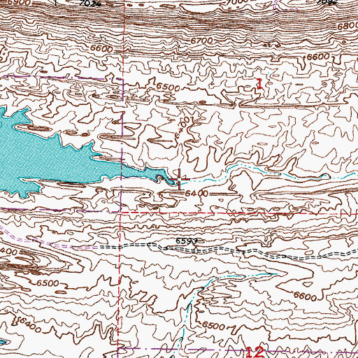 Topographic Map of Big Draw, WY