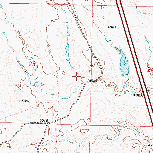 Topographic Map of Big Draw, WY