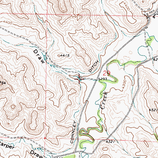 Topographic Map of Big Draw, WY