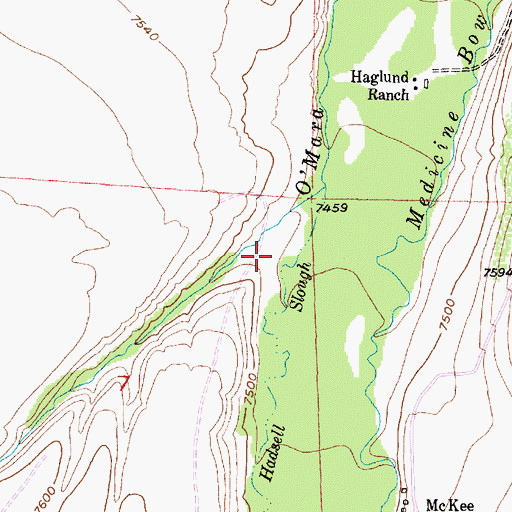 Topographic Map of Big Draw, WY