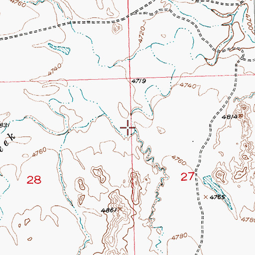 Topographic Map of Big Draw, WY