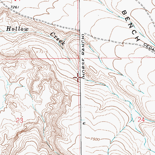 Topographic Map of Big Hollow Creek, WY