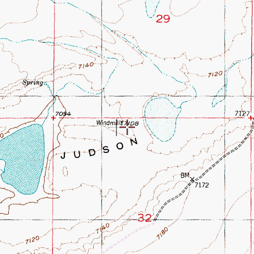 Topographic Map of Big Judson, WY