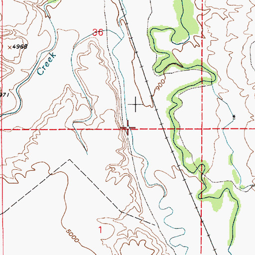 Topographic Map of Big Meadow Ditch, WY
