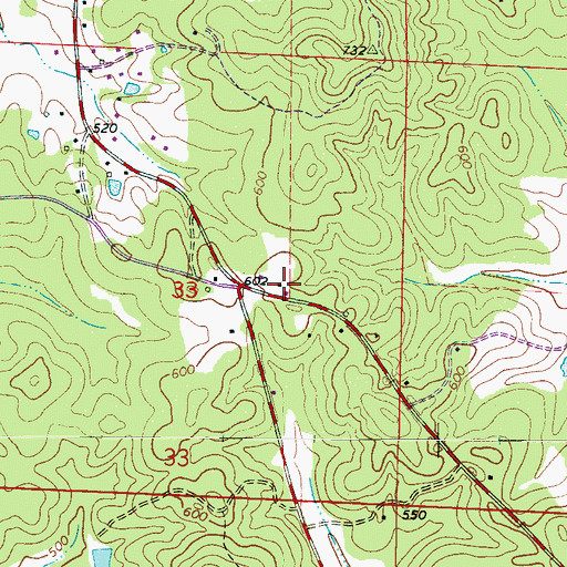 Topographic Map of Hillcrest Cemetery, AL