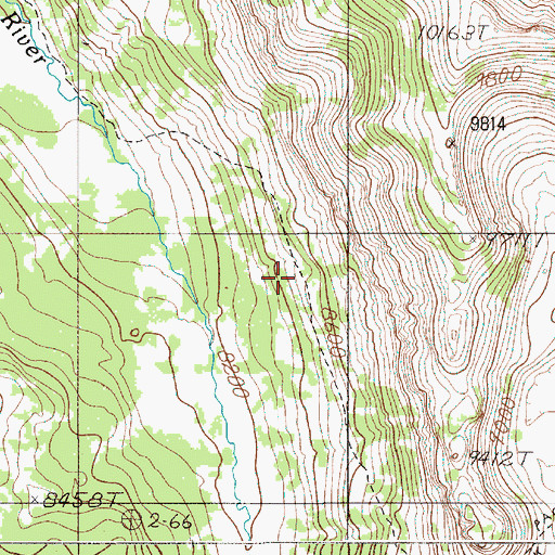 Topographic Map of Bighorn Pass Trail, WY
