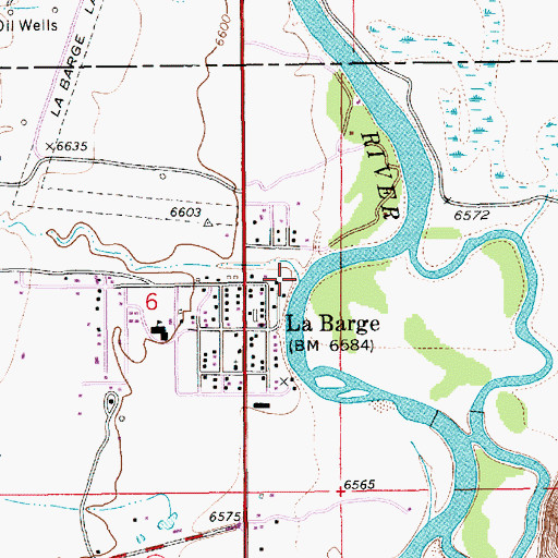 Topographic Map of Birch Creek, WY