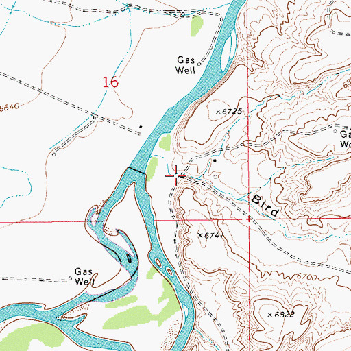 Topographic Map of Bird Canyon, WY