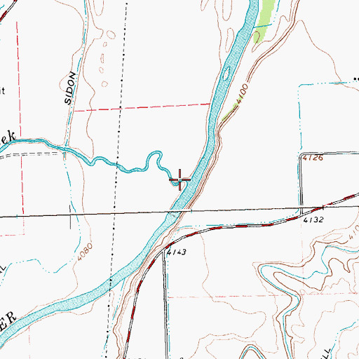Topographic Map of Bitter Creek, WY